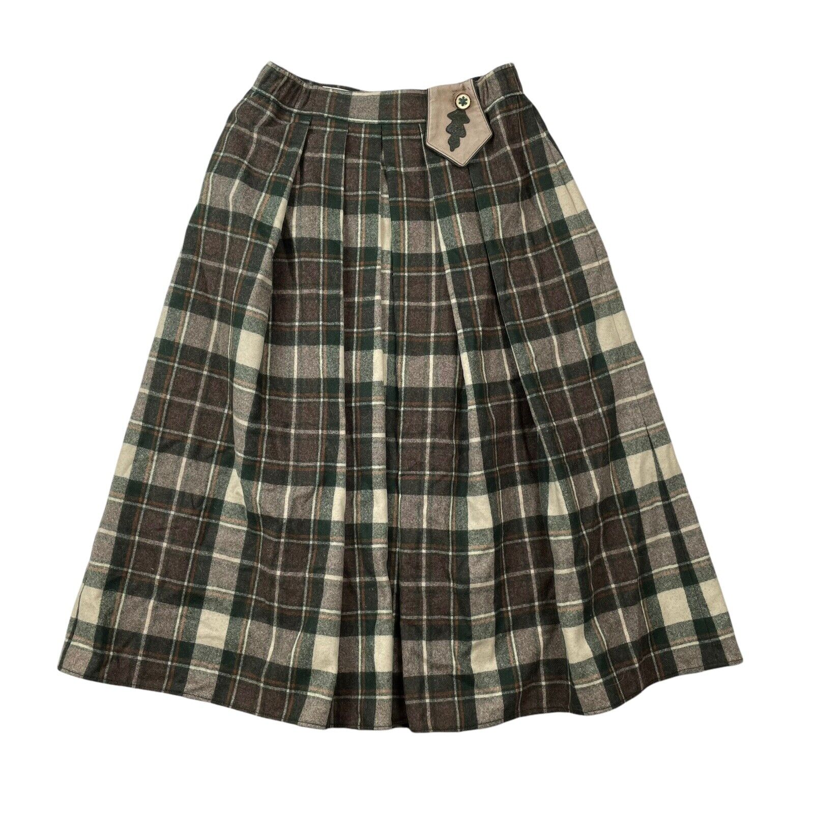 Vintage Alpentraum Trachtenmoden Long Wool Skirt Size Us 8 D 36 Zip Up Germany